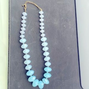 Necklace Blue beads with cascading shades of blue